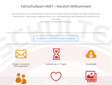Tablet Screenshot of fahrschulteam-mw7.de